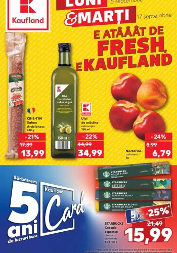 Oferta Kaufland Luni si Marti 16-17 septembrie 2024