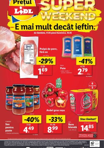 Oferte Super Weekend Lidl 17-18 mai 2025