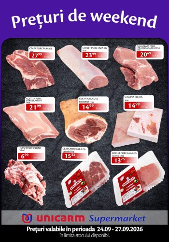 Unicarm: oferte la carne 24-27 septembrie 2026