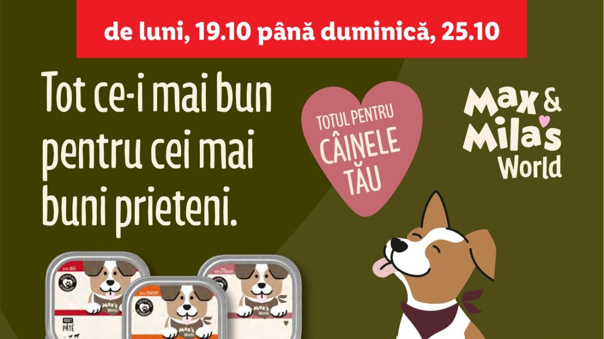 Lidl 19-25 octombrie 2026: produse pentru animale Lidl 19-25 octombrie 2026: produse pentru animale